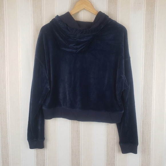 Hollister‎ Velvet Hoodie Sweatshirt Blue Size Small - Picture 9 of 9